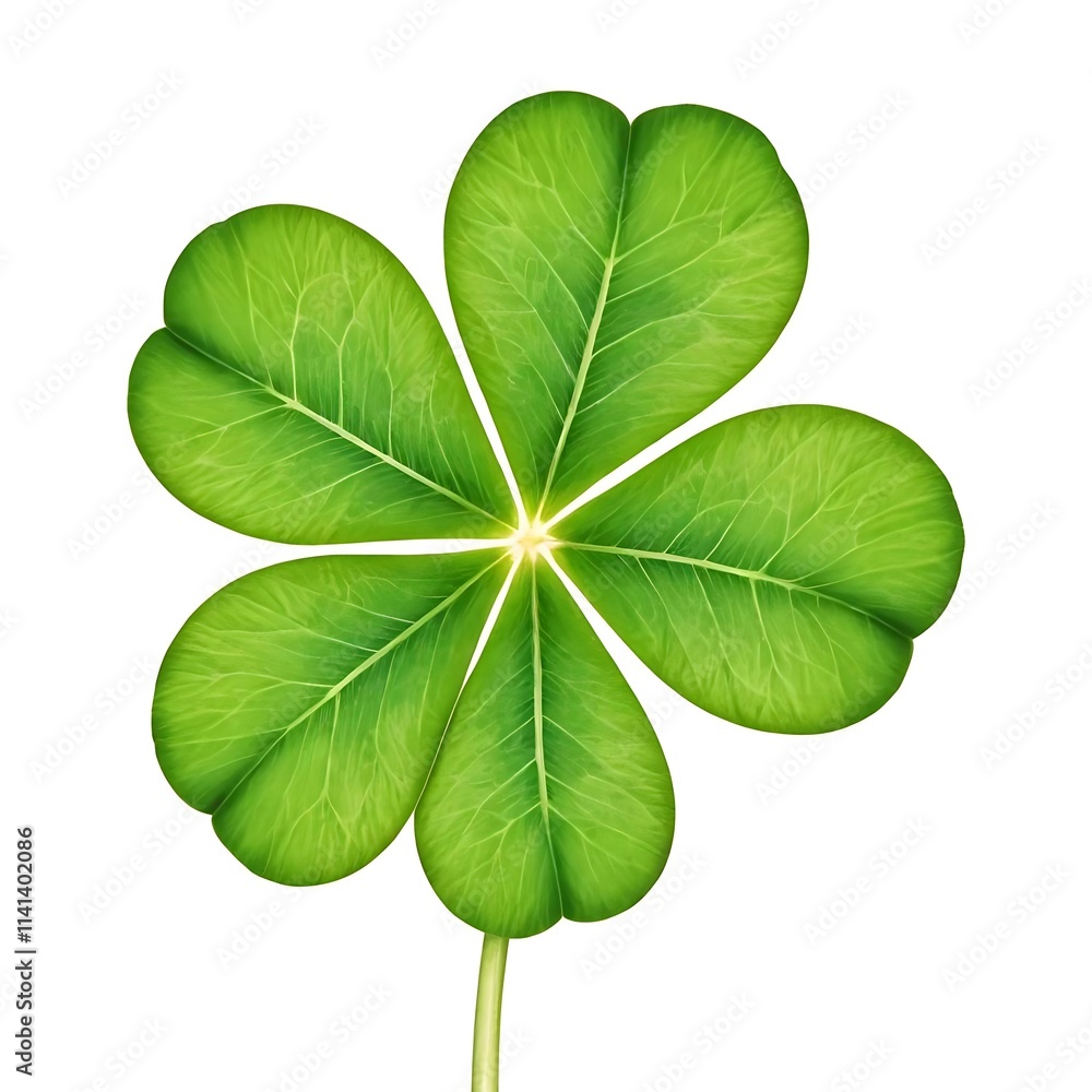 Clover isolated on white background, St. Patrick's Day symbol, full depth of field Clover isolated on white background, St. Patrick's Day symbol, full depth of field