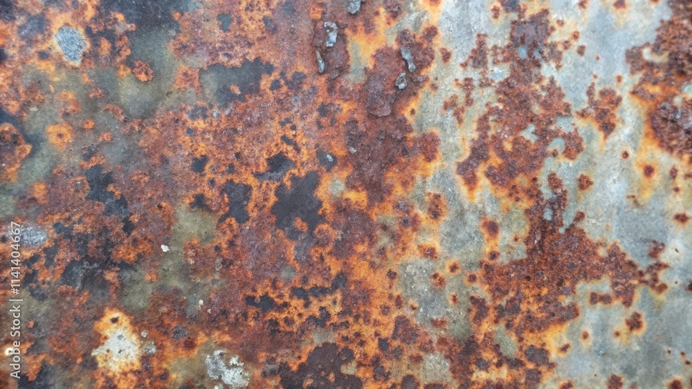Close-Up of Rusty Metal with Irregular Patches of Rust Close-Up of Rusty Metal with Irregular Patches of Rust