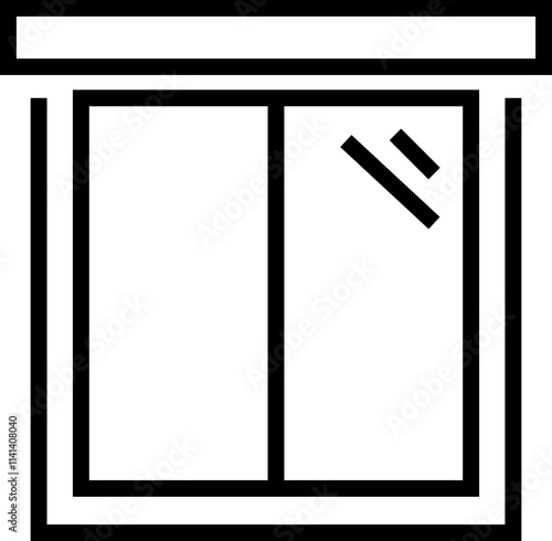 Vector glyph icons of window blinds, Jalousie graphic symbols Premium Quality Design of architecture Elements, for Web Page, Mobile App, UI, UX Design, isolated on transparent background,