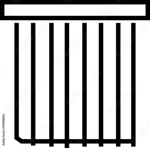 Vector glyph icons of window blinds, Jalousie graphic symbols Premium Quality Design of architecture Elements, for Web Page, Mobile App, UI, UX Design, isolated on transparent background,