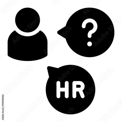 hr manager glyph icon