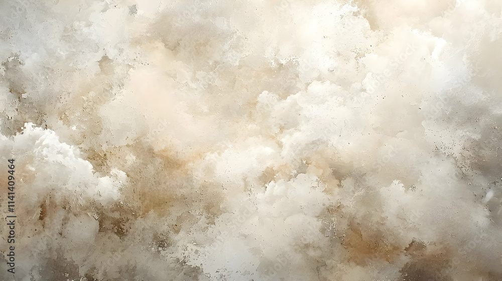 Abstract Beige & Brown Watercolor Cloudscape Texture Abstract Beige & Brown Watercolor Cloudscape Texture