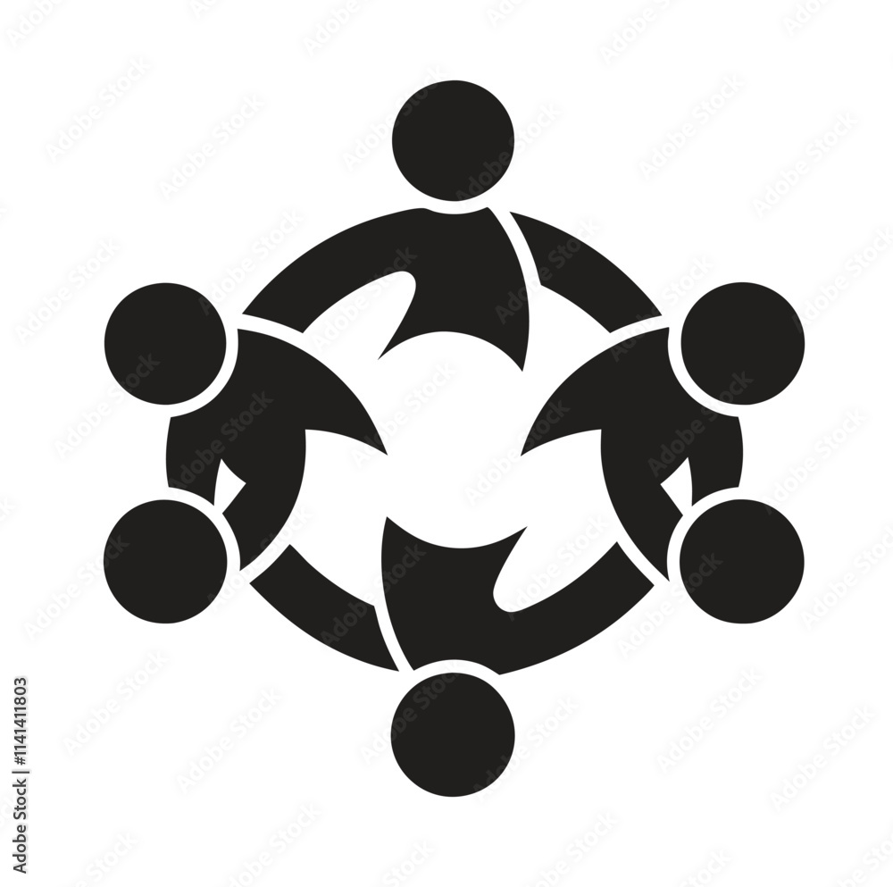Teamwork Adobe Illustrator vector icon Artwork Teamwork Adobe Illustrator vector icon Artwork