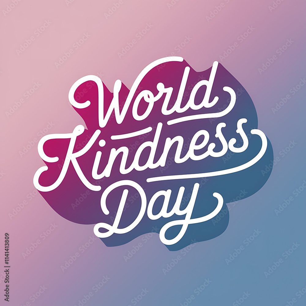 World Kindness Day stylized lettering design World Kindness Day stylized lettering design