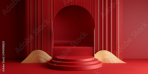 red velvet curtain