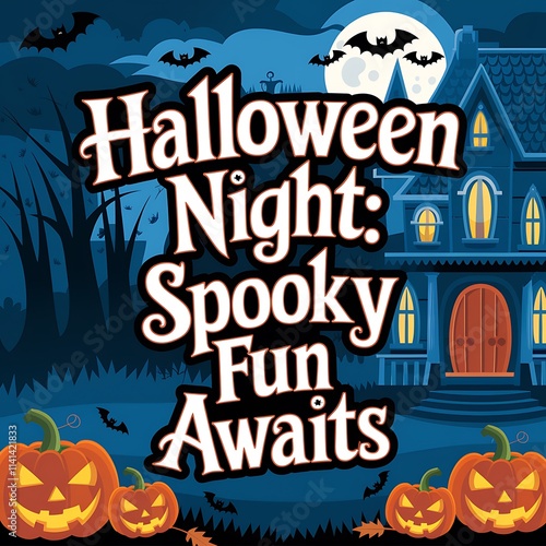 Halloween Night Spooky Fun Awaits A Haunted House