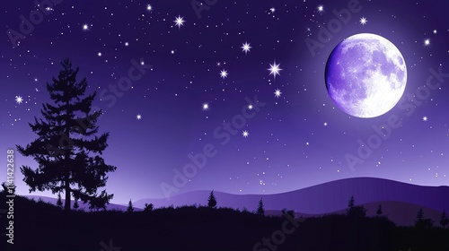 And purple stamy night Sky purple galactic background