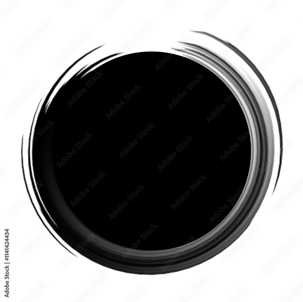 Black grunge round shape. Brush stroke frame element, frame for design. Vector isolated on white background. Black grunge round shape. Brush stroke frame element, frame for design. Vector isolated on white background.