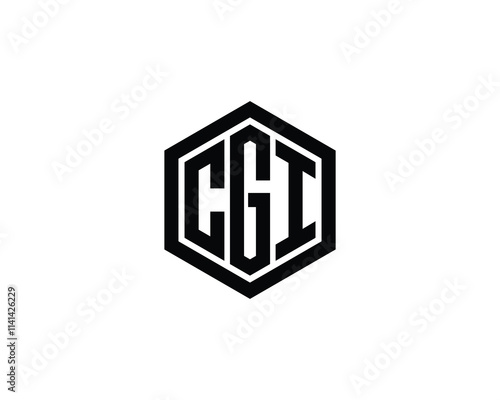 CGI logo design vector template. CGI