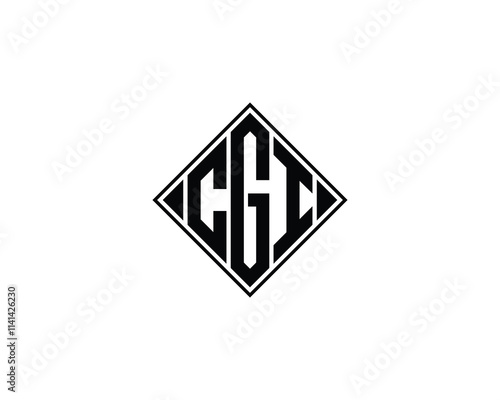 CGI logo design vector template. CGI