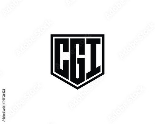 CGI logo design vector template. CGI