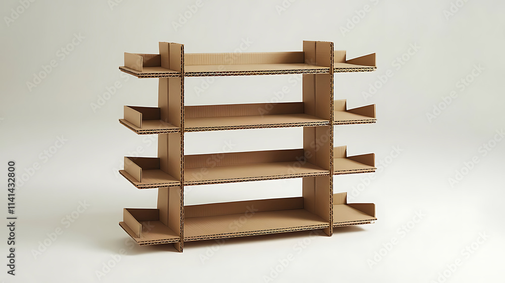 Three-Tier Cardboard Shelving Unit: A Minimalist Display Stand
Three-Tier Cardboard Shelving Unit: A Minimalist Display Stand