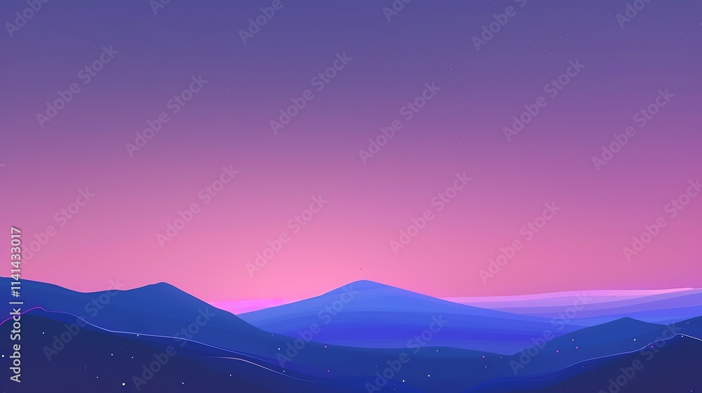 Blue galaxy pink sky purple galactic background