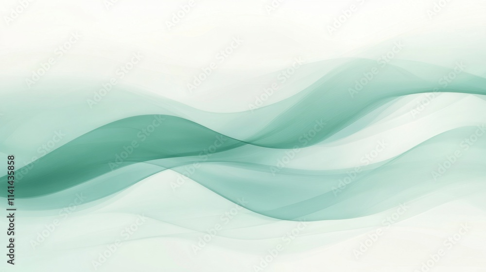 Abstract Aqua Waves Background, Serene Teal Curves Design Abstract Aqua Waves Background, Serene Teal Curves Design