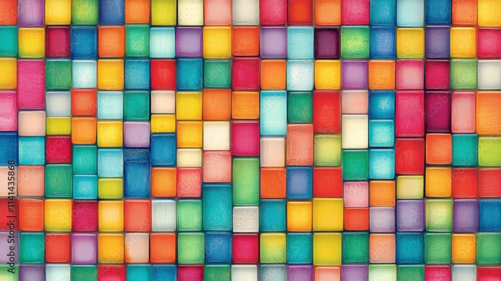 Colorful Glass Tile Mosaic Pattern Background - Vibrant, Happy Design Colorful Glass Tile Mosaic Pattern Background - Vibrant, Happy Design