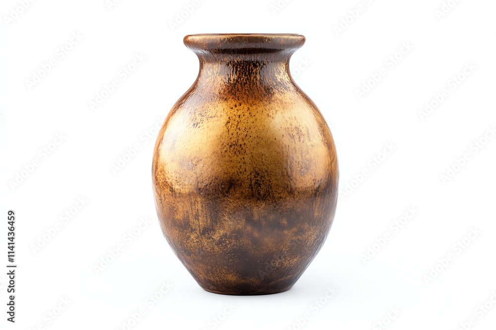 A decorative, handcrafted vase with a glossy, bronze finish, showcasing a classic shape and smooth texture, perfect for home decor. A decorative, handcrafted vase with a glossy, bronze finish, showcasing a classic shape and smooth texture, perfect for home decor.