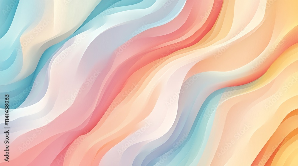 Colorful abstract wave pattern with soft pastel Colorful abstract wave pattern with soft pastel