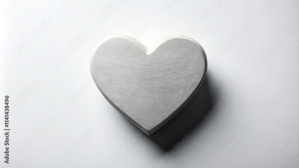 Minimalist Gray Heart Shape with Subtle Shadow for Design Projects and Illustrations Minimalist Gray Heart Shape with Subtle Shadow for Design Projects and Illustrations