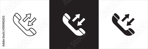 Customer service and support phone icon set. Help center and information hot line telephone icons. technical support mail contact signs. Vector stock illustration.