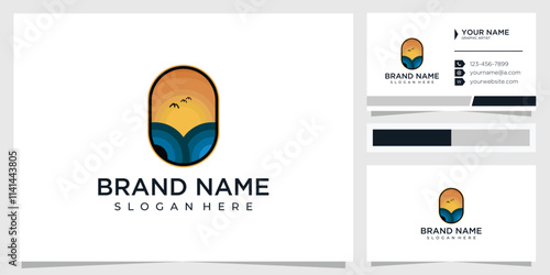 Logo with landscape in a circle