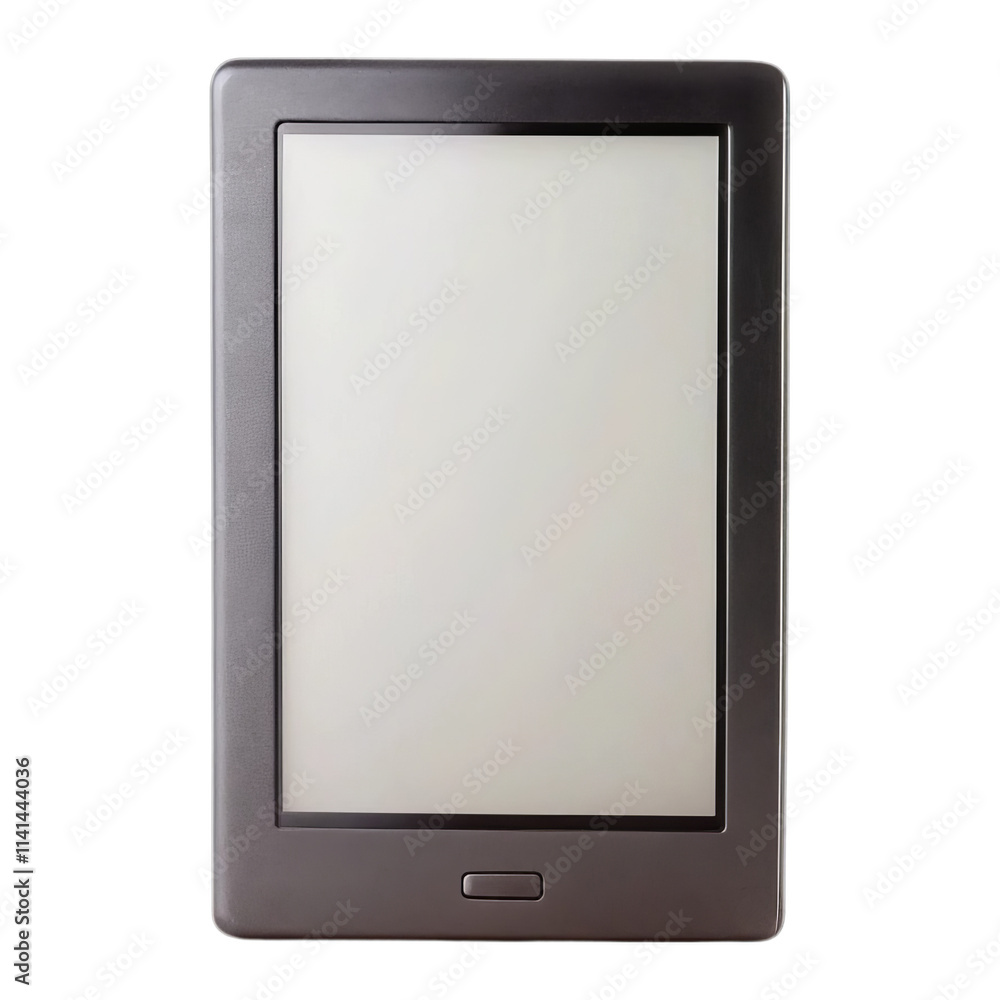 Modern E-Reader Device Isolated on Transparent Background Modern E-Reader Device Isolated on Transparent Background