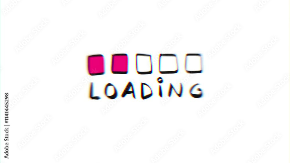 Loading text screen animation with a hand drawn style Loading text screen animation with a hand drawn style