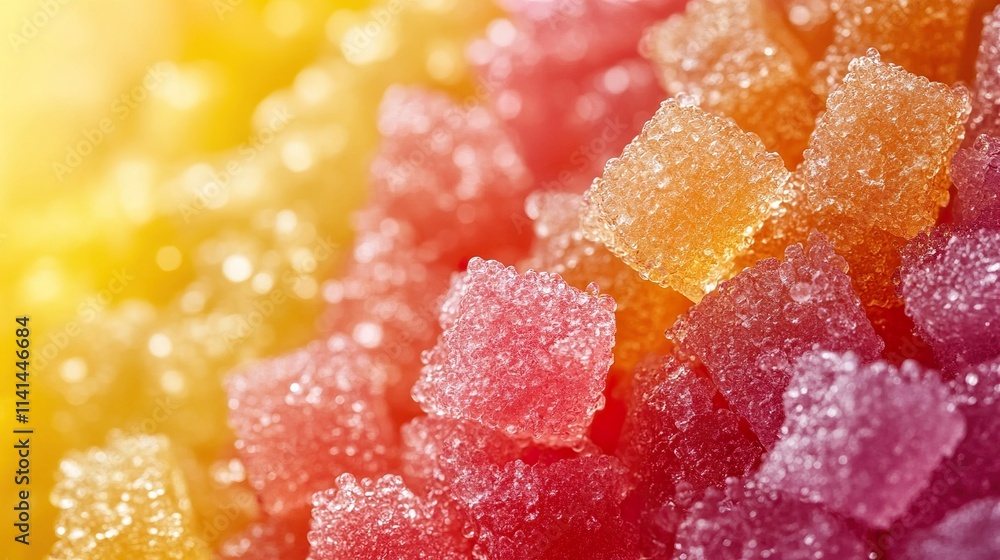 Close-up of Colorful Jelly Candy: A Sweet and Vibrant Treat Close-up of Colorful Jelly Candy: A Sweet and Vibrant Treat