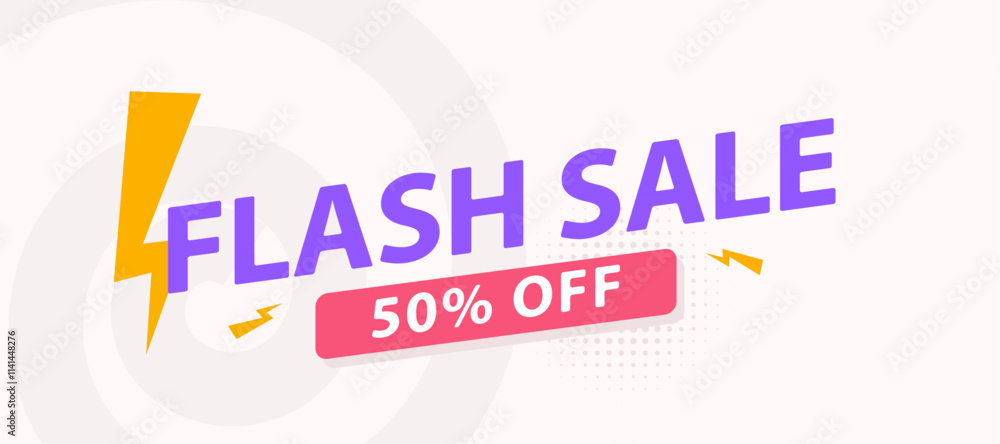 Modern Business Banner Design for Big Sale - 50% Discount Promotion Modern Business Banner Design for Big Sale - 50% Discount Promotion
