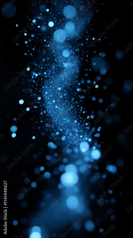 Abstract background with blue bokeh lights on Abstract background with blue bokeh lights on