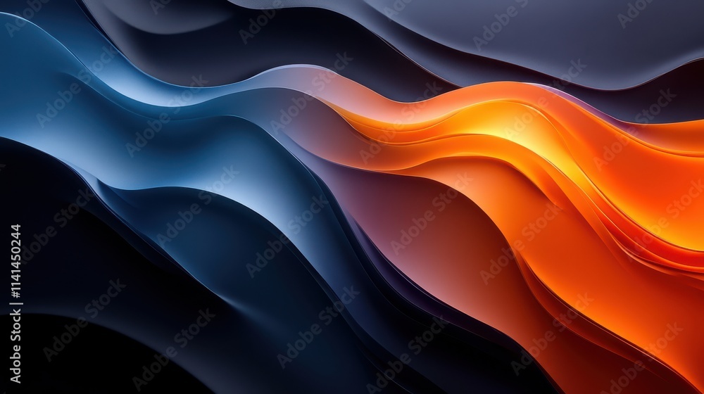 Abstract Blue and Orange Gradient Wallpaper. Abstract Blue and Orange Gradient Wallpaper.