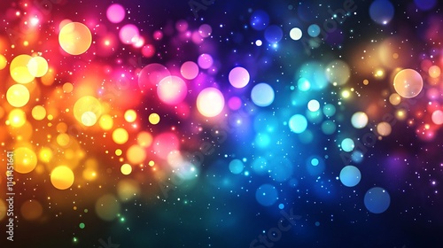 Vibrant colorful lights abstract vector background with glowing effects