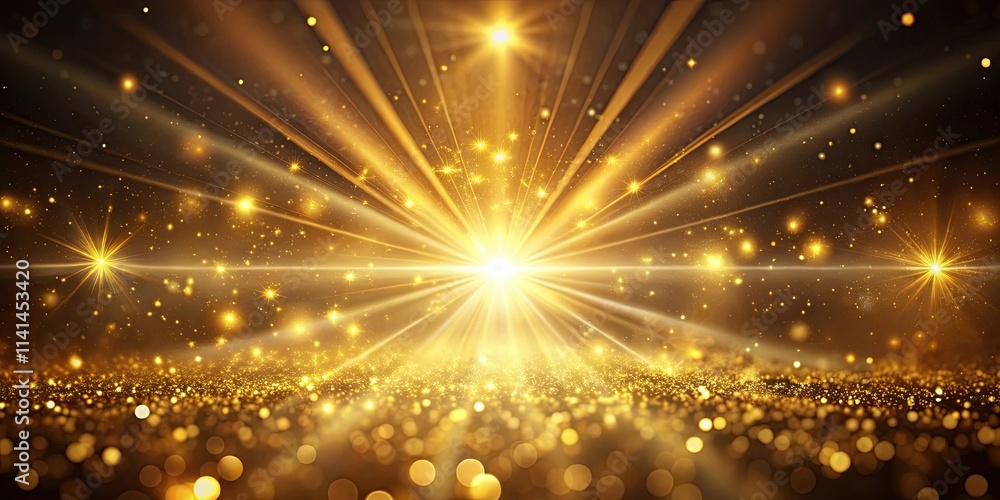 Abstract background with golden light beams and particles, golden, light, beams, particles, abstract, background, glow Abstract background with golden light beams and particles, golden, light, beams, particles, abstract, background, glow