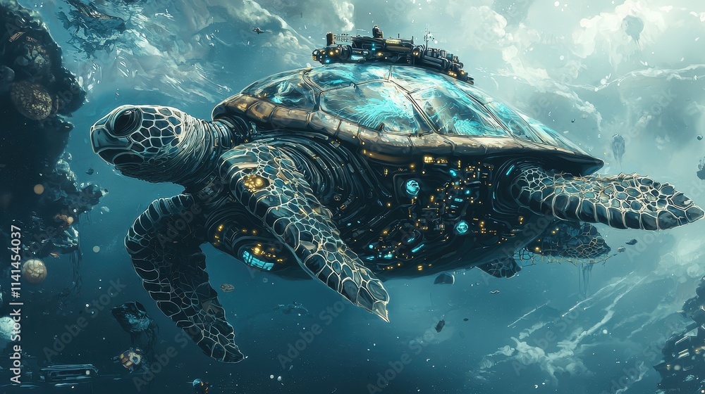 Fototapeta premium Biomechanical Mystic Turtle