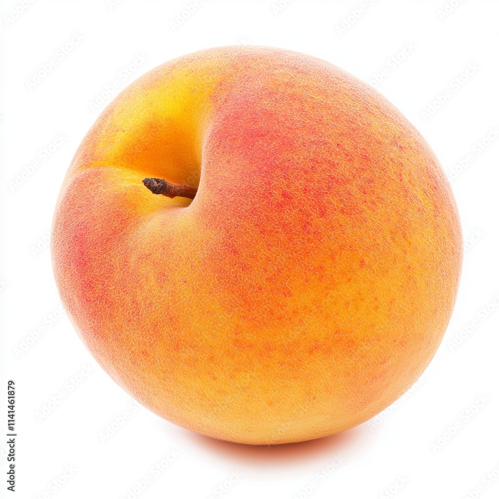 Single ripe apricot fruit isolated on white background. Single ripe apricot fruit isolated on white background.