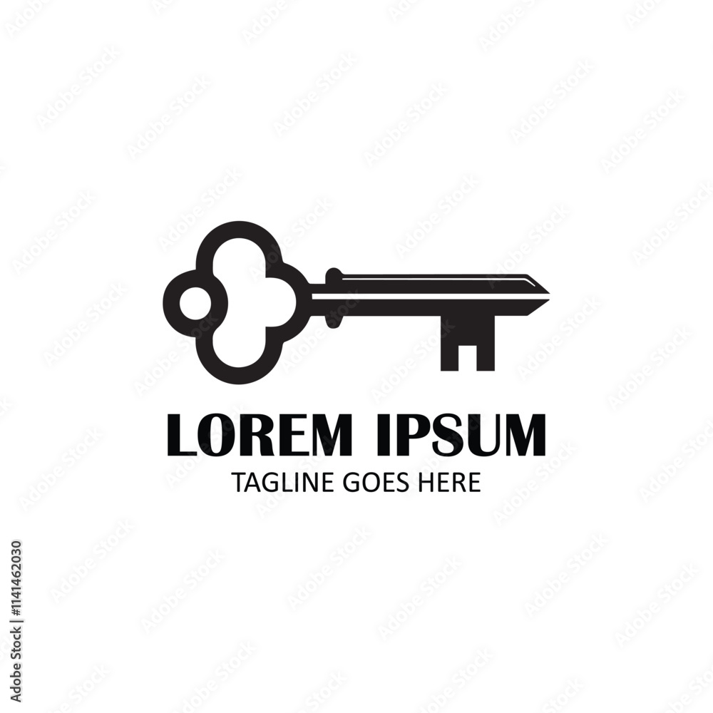 Silhouette Key Logo Design Silhouette Key Logo Design
