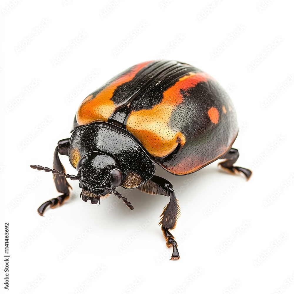 Naklejka premium Colorful beetle isolated on white background.