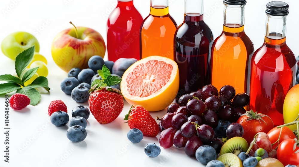 Sulfites, Foods containing sulfites, white background Sulfites, Foods containing sulfites, white background
