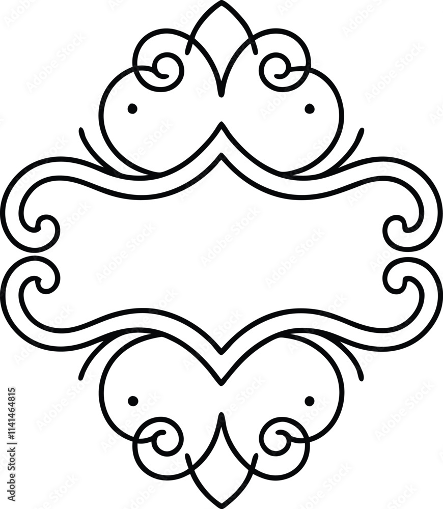 Border Frame Flat Line Art Vector Illustrations - Minimalist Decorative Designs Border Frame Flat Line Art Vector Illustrations - Minimalist Decorative Designs