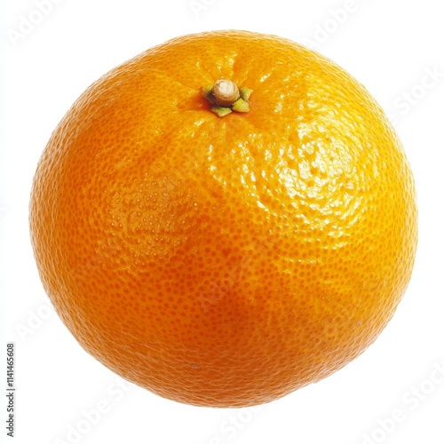 Single ripe orange fruit isolated on white. (2) photo