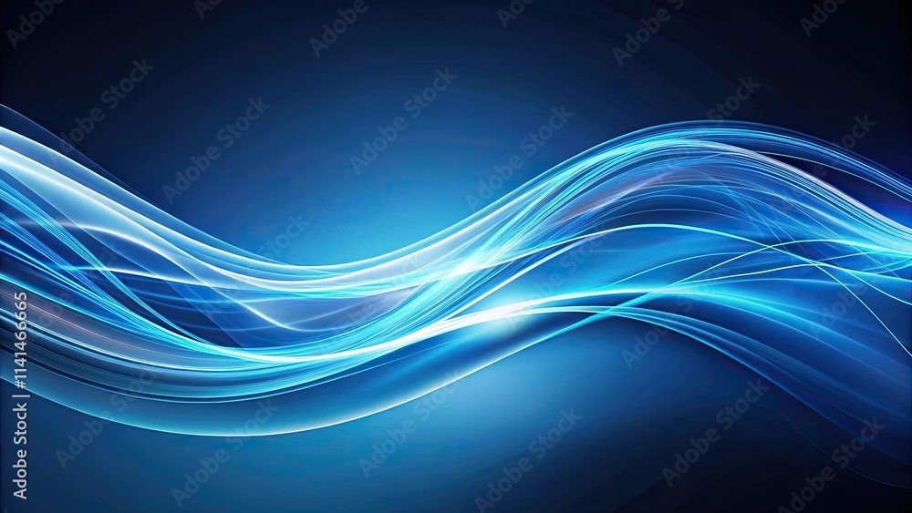 Naklejka premium Blue abstract motion representing flowing energy, abstract, blue, motion, flowing, energy, fluid, dynamic, vibrant, movement