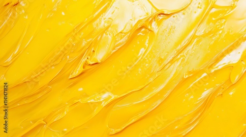 Bright yellow painted canvas background with smooth texture for artistic design