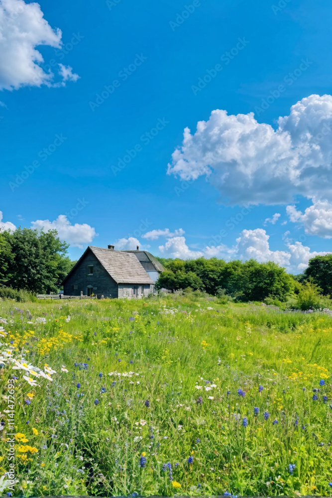 Cozy House in a Blooming Meadow Cozy House in a Blooming Meadow