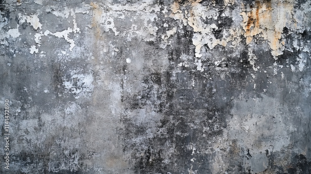 Fototapeta premium Dark grey grunge concrete wall texture for vintage industrial background or urban design projects