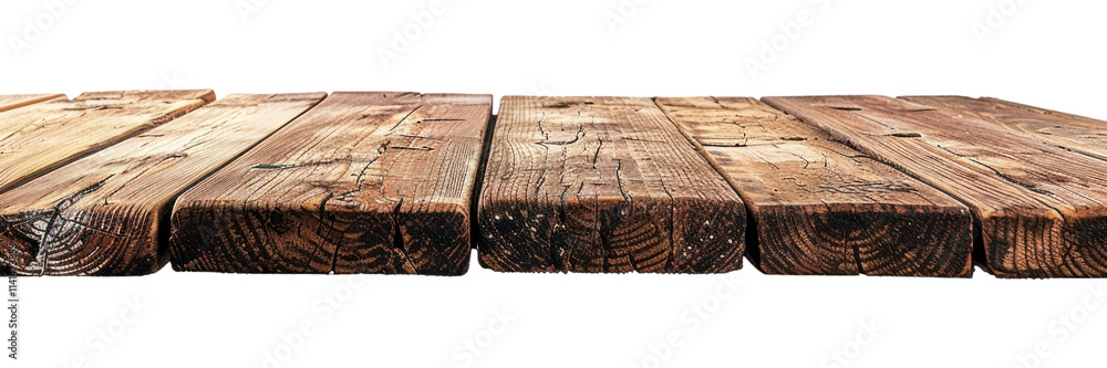 Fototapeta premium PNG Wooden table background isolated waterfront.