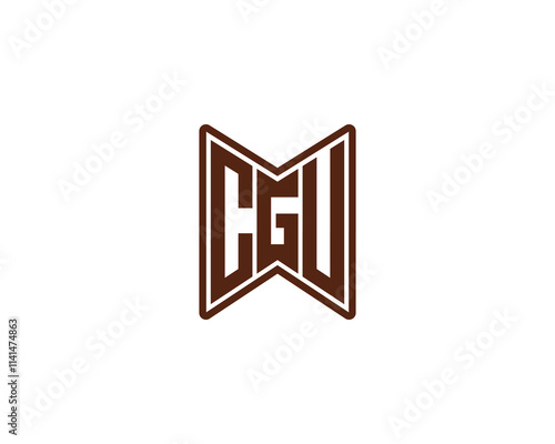 CGU logo design vector template. CGU photo