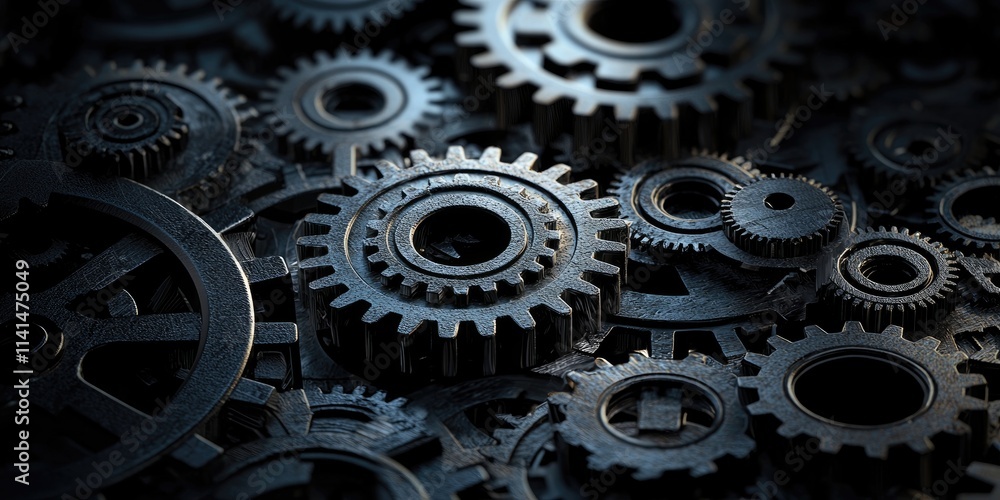 A concept illustration showing streamlined workflow processes with connected gears. A concept illustration showing streamlined workflow processes with connected gears.