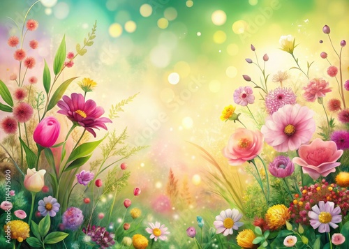 Floral Design Elements - Bokeh Art for Invitations & Cards