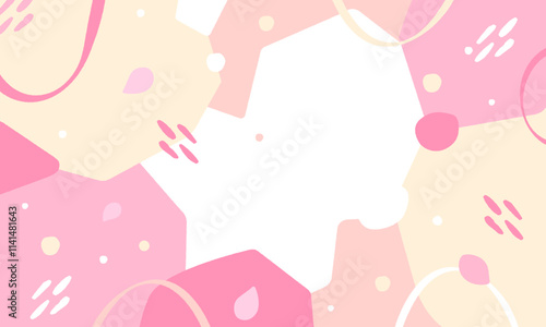 新生活やセールバナーの背景に。おしゃれでかわいい春のベクターイラスト素材。