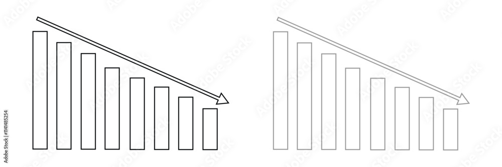 Obraz premium Growth diagram with an arrow going up. Success business symbol.