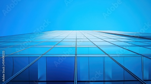 Wallpaper Mural Modern glass skyscraper facade against a clear blue sky. Ideal for corporate, success, and growth concepts. Torontodigital.ca